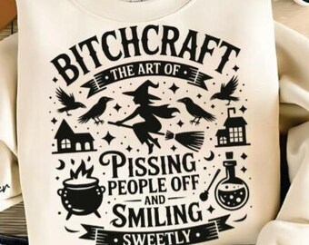 PNG divertido de Halloween de Bitchcraft, sarcástico