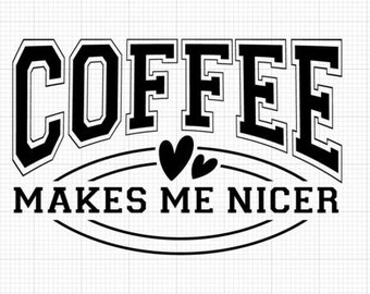 El café me hace más agradable PNG, Humor sarcástico para adultos (Descarga digital)