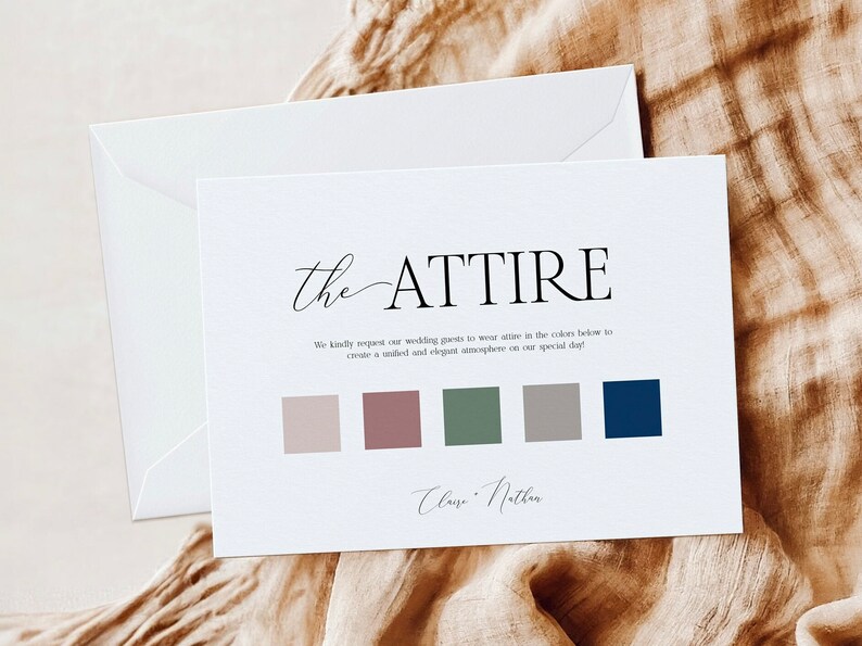 Wedding Guest Attire Template Card Wedding Guest Dress Code Download ...