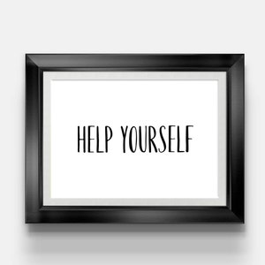Help Yourself Sign, Help Yourself Printable, Bed and Breakfast Sign ...