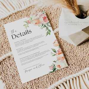 Wedding Event Details Card, Wedding Weekend Itinerary, Wedding Shower Card, Minimalist Wedding Invitation Insert, Bachelorette Weekend Card