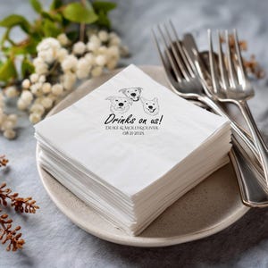 Tovaglioli personalizzati per feste, tovaglioli personalizzati per matrimoni, fidanzamenti, anniversari, tovaglioli personalizzati per cocktail, bevande, pranzi e cene
