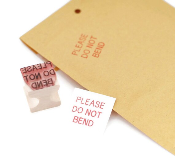 Please DO NOT BEND stamp Envelope marking stamp Shipping | Etsy