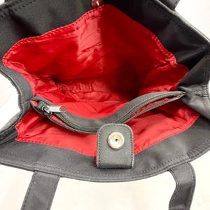 Bolso tote vintage de nailon negro de Mickey Mouse de Disney imagen 7