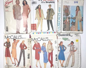 6 Vintage Misses' Separate/Outfits Sewing Patterns