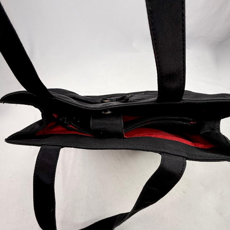 Bolso tote vintage de nailon negro de Mickey Mouse de Disney imagen 6