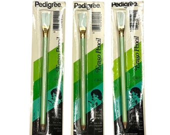 Three Vintage Pedigree Eraso Pencils