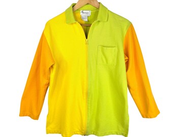 Vintage Spanner Imports Citrus Zip Up Sweater M
