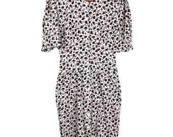 Vestido vintage Jennifer V. Cottagecore de mezcla de algodón con estampado floral talla S