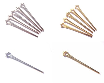 Hair pins to decorate color and quantity choice 12.8 cm high x approx 2 cm width max, fascinator, hair ornament