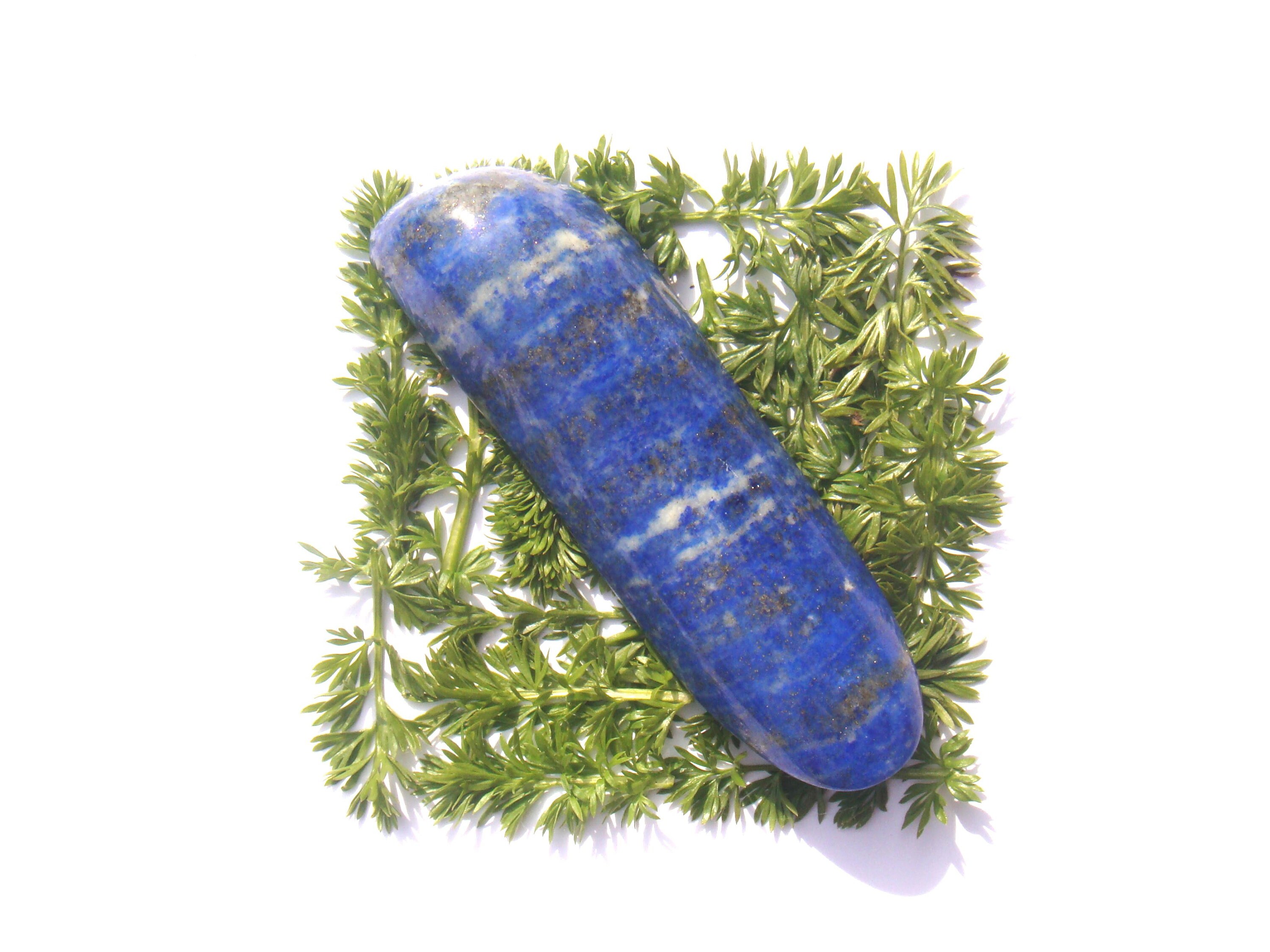 Pierre Roulée Lapis Lazuli 8.8 cm X 2.8 1.5 | 65.6 Grammes , Pierre Lapis Lazuli Soin Lithothérapie 