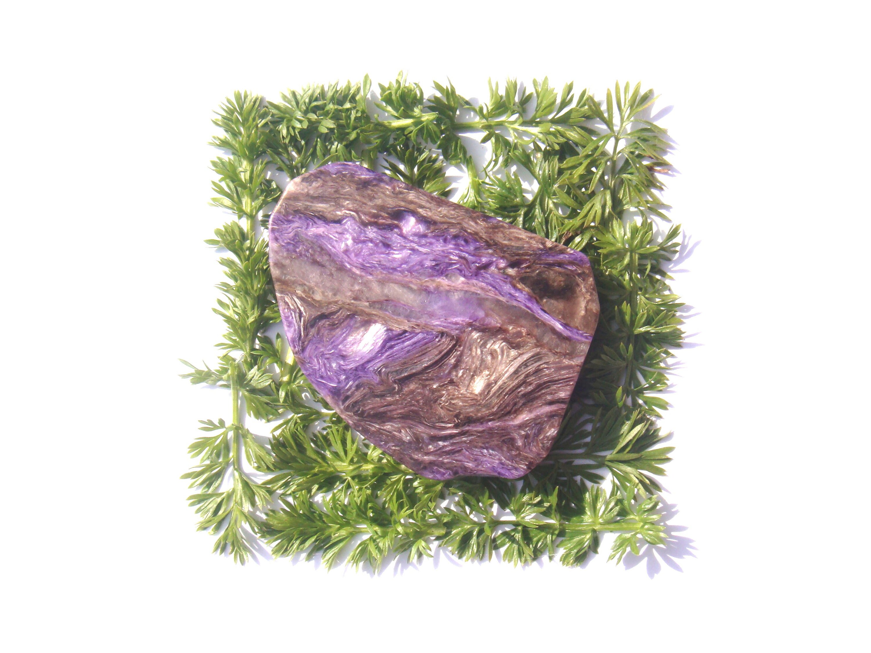 Tranche Charoïte Violette Multicolore 5.6 cm X 4.3 8 mm | 32.7 Grammes , Charoite Lithothérapie Reli