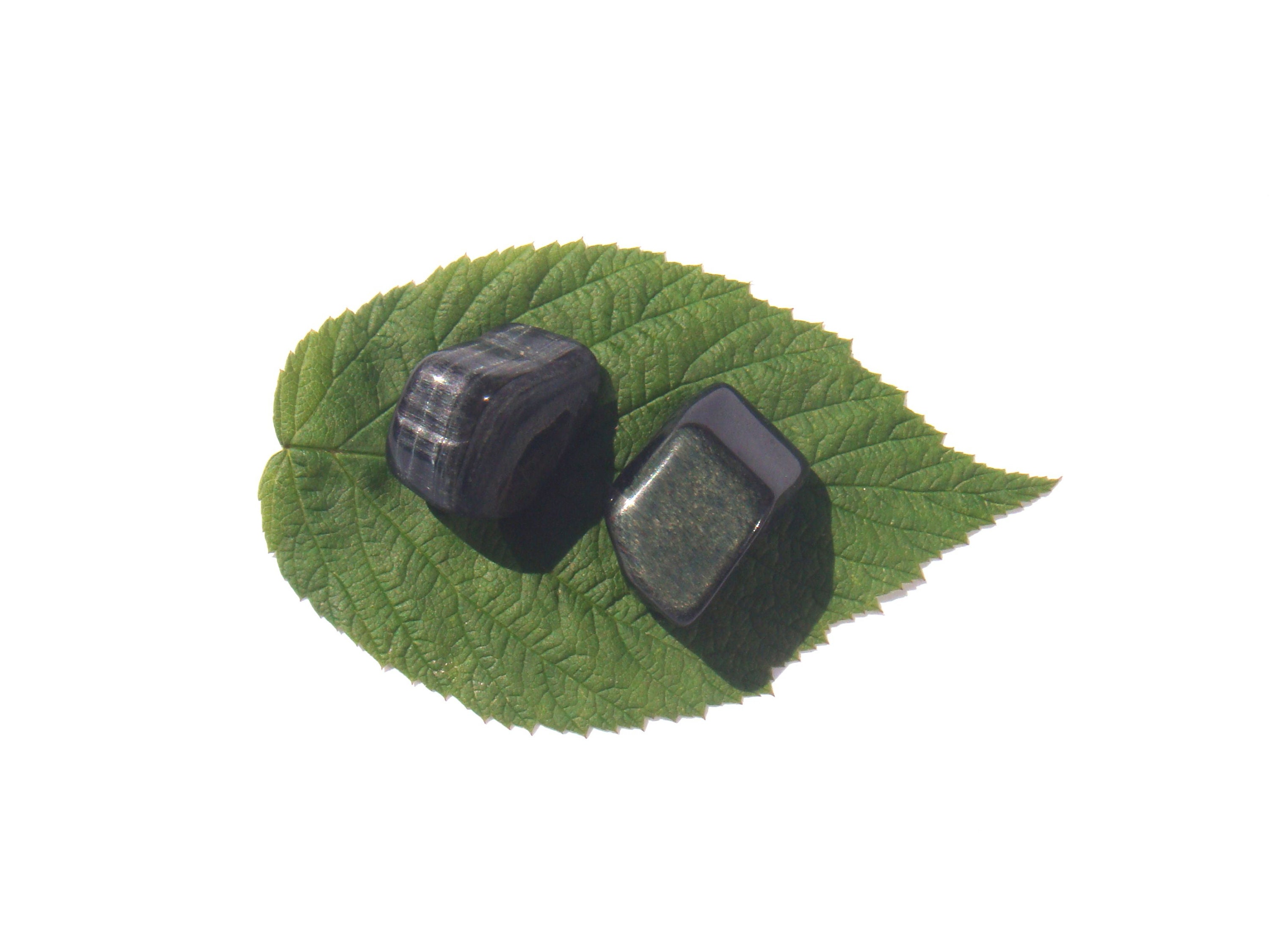 Oeil de Faucon Lot 2 Petites Pierres Roulées 2.2/2.4 cm X 1.3/1.4 cm, Pierre Roulée Oeil Faucon Lith