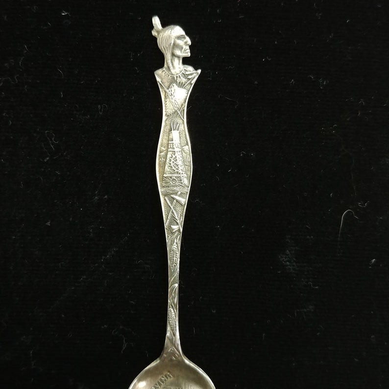 Vintage STR Washington Irving Decorative Sterling Silver Souvenir Spoon