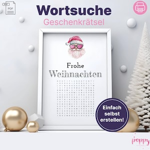 Personalisierbares Rätsel als kreative Gutschein-Verpackung – Last-Minute Weihnachtsgeschenk, um Zeit statt Zeug zu schenken- digitales PDF