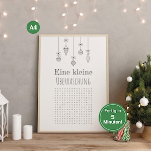 Personalisierbares Rätsel als kreative Gutschein-Verpackung – Last-Minute Weihnachtsgeschenk, um Zeit statt Zeug zu schenken- digitales PDF