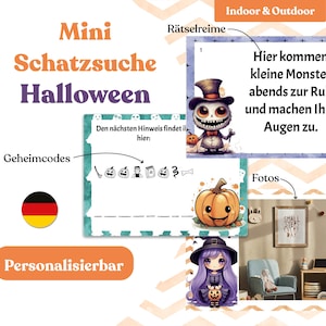 Halloween Schatzsuche - personalisierbare Schnitzeljagd - digitales PDF zum Ausdrucken