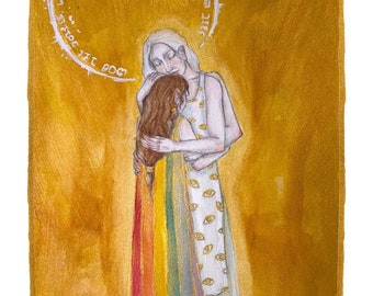 You ARE Enough - Hand Embellished Fine Art Print - by Lauren Walke - 9 Sirens Creative