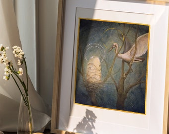 Golly Sandra - Hand Embellished Fine Art Print - by Lauren Walke - 9 Sirens Creative