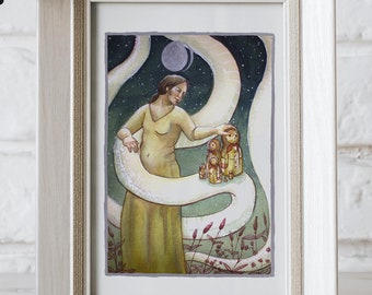 Phase Shifts (1) - Hand Embellished Fine Art Print - by Lauren Walke - 9 Sirens Creative