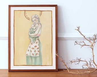 You are Mine - Hand Embellished Fine Art Print - by Lauren Walke - 9 Sirens Creative