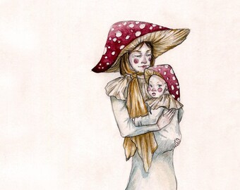 Tender Propagation - Hand Embellished Fine Art Print - by Lauren Walke - 9 Sirens Creative