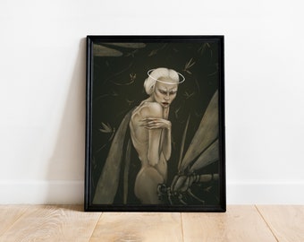 Secrets - Hand Embellished Fine Art Print - by Lauren Walke - 9 Sirens Creative