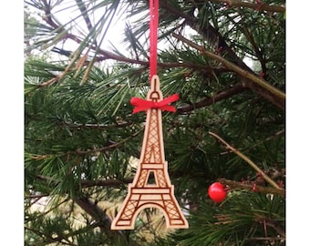 Wooden decoration: Eiffel Tower 10,5 cm