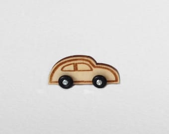Wooden Car RAR-Serie 1 hatchback. Available in different colours.