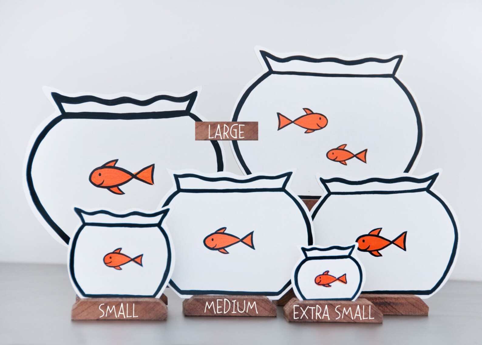 Your personalized wooden Fishbowl. Compose your own bowl with Etsy