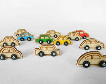 Wooden Car RAR-Serie 1 sedan square. Available in different colours.