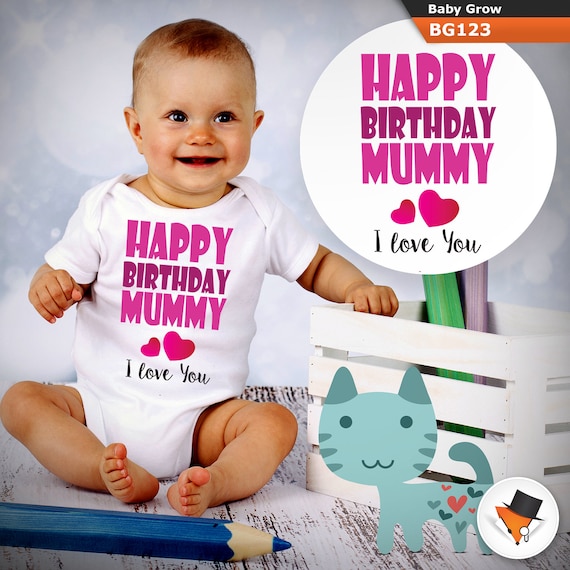 happy birthday mummy babygrow