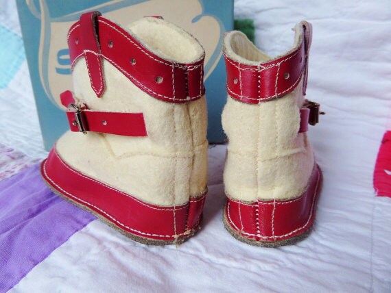 Vintage 1950s Baby Girl Scott's Baby Boots Shoes … - image 3