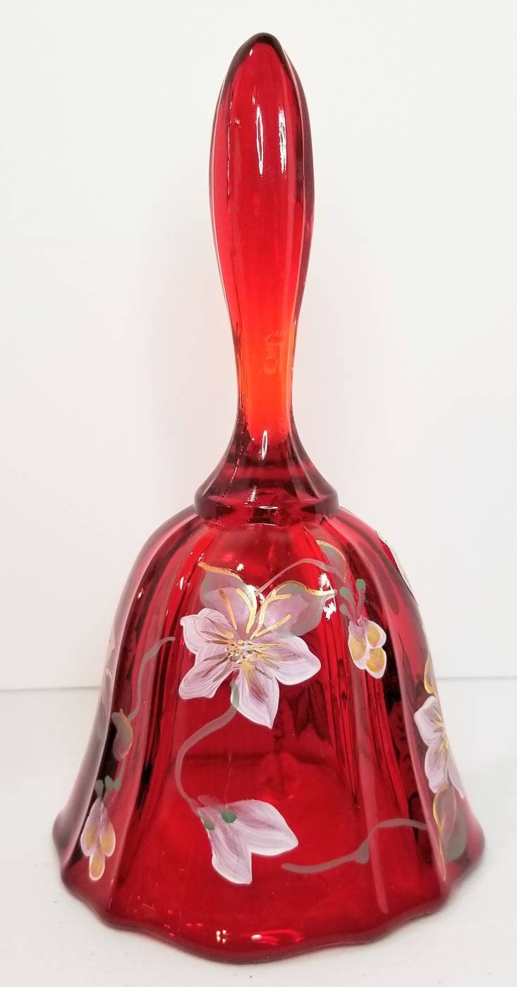 FENTON bells Includes ALL 3 Fenton bells all with crystal Etsy