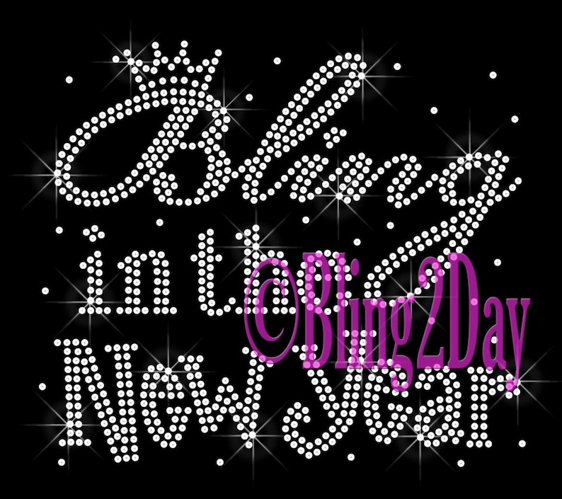 Rhinestone Iron on Transfer Hot Fix Bling Holiday Witch Happy Halloween