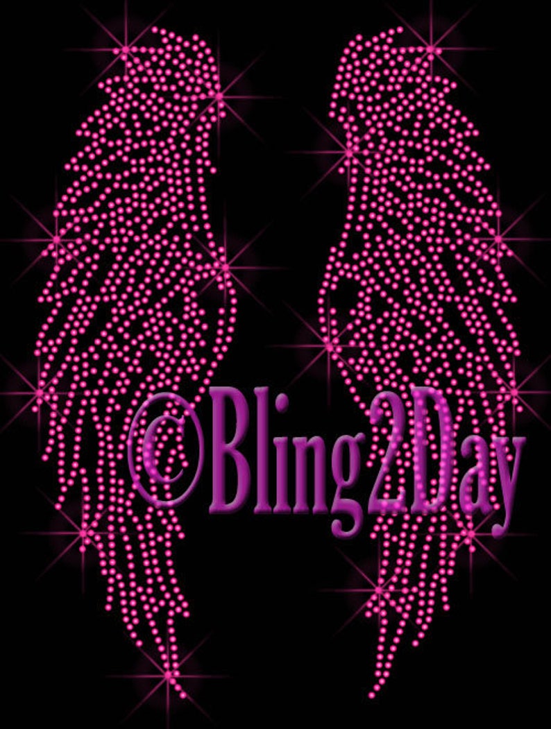 Bling Sheet Fuchsia Rhinestone Iron on Transfer Hot Fix Bling Add-on Hot Pink
