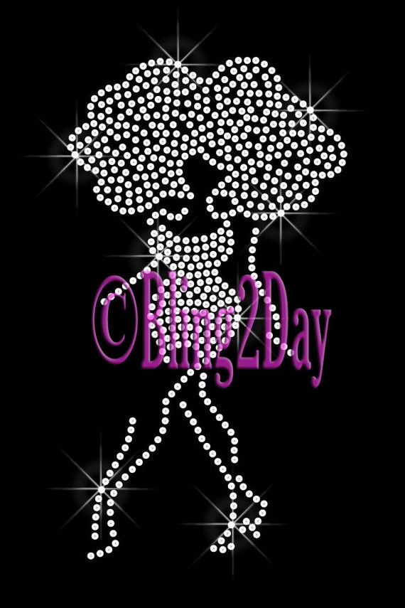 BIRTHDAY GIRL Rhinestone Iron on Transfer Hot Fix Bling DIY High Heel