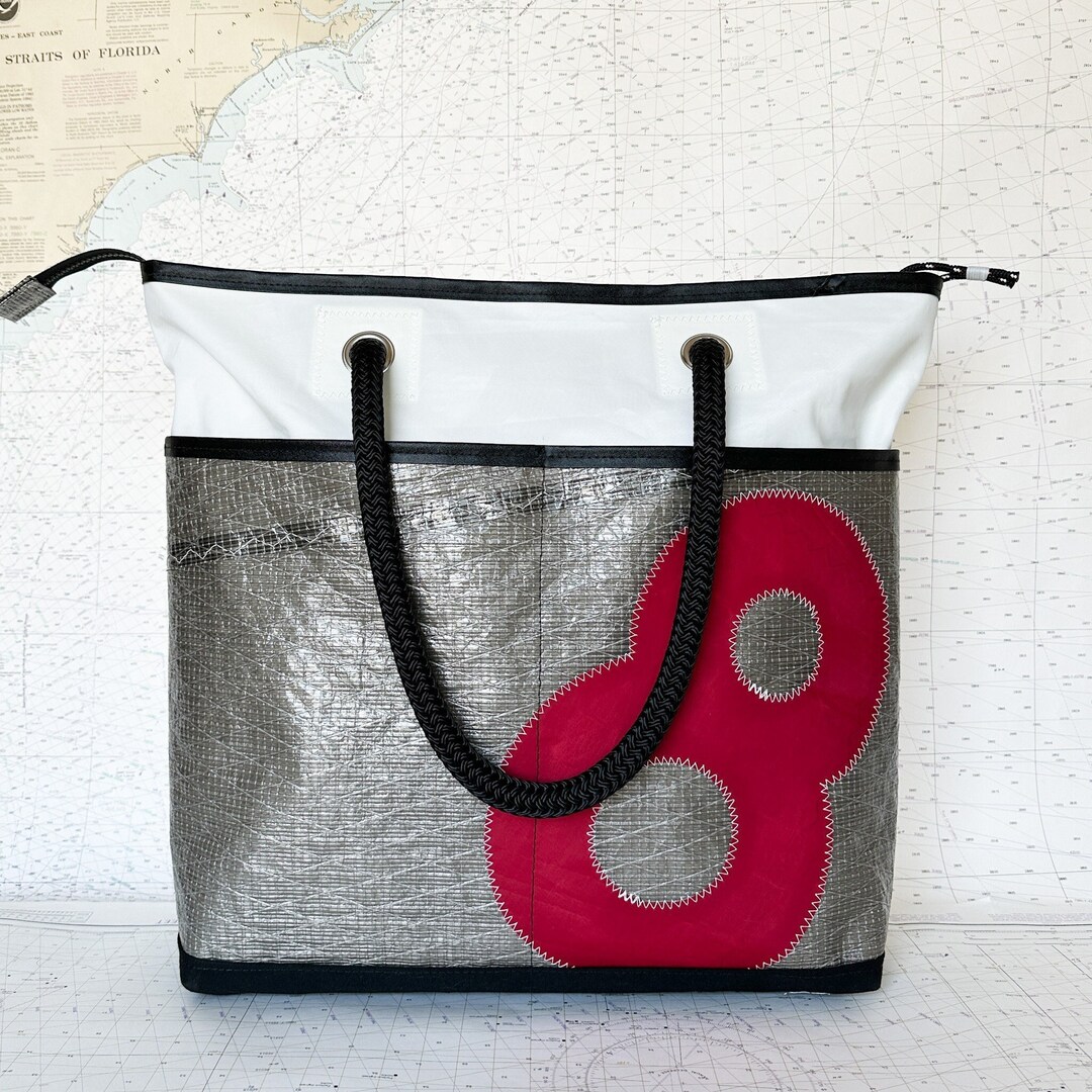 Recycled Sail 8 Tote With Black Kevlar Etsy