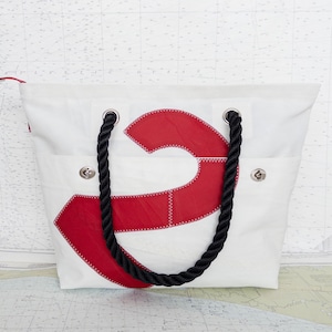 Recycled Sail Tote with Red #2