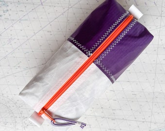 Medium Recycled Sail Dopp Kit - with Purple