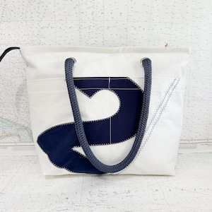 Recycled Sail Tote with Navy #2