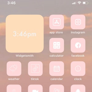 Custom Add On Light Pink Aesthetic Ios 14 App Icons Social Etsy > pastel tik tok logo sticker by zmacklowe redbubble from ih1.redbubble.net. custom add on light pink aesthetic ios