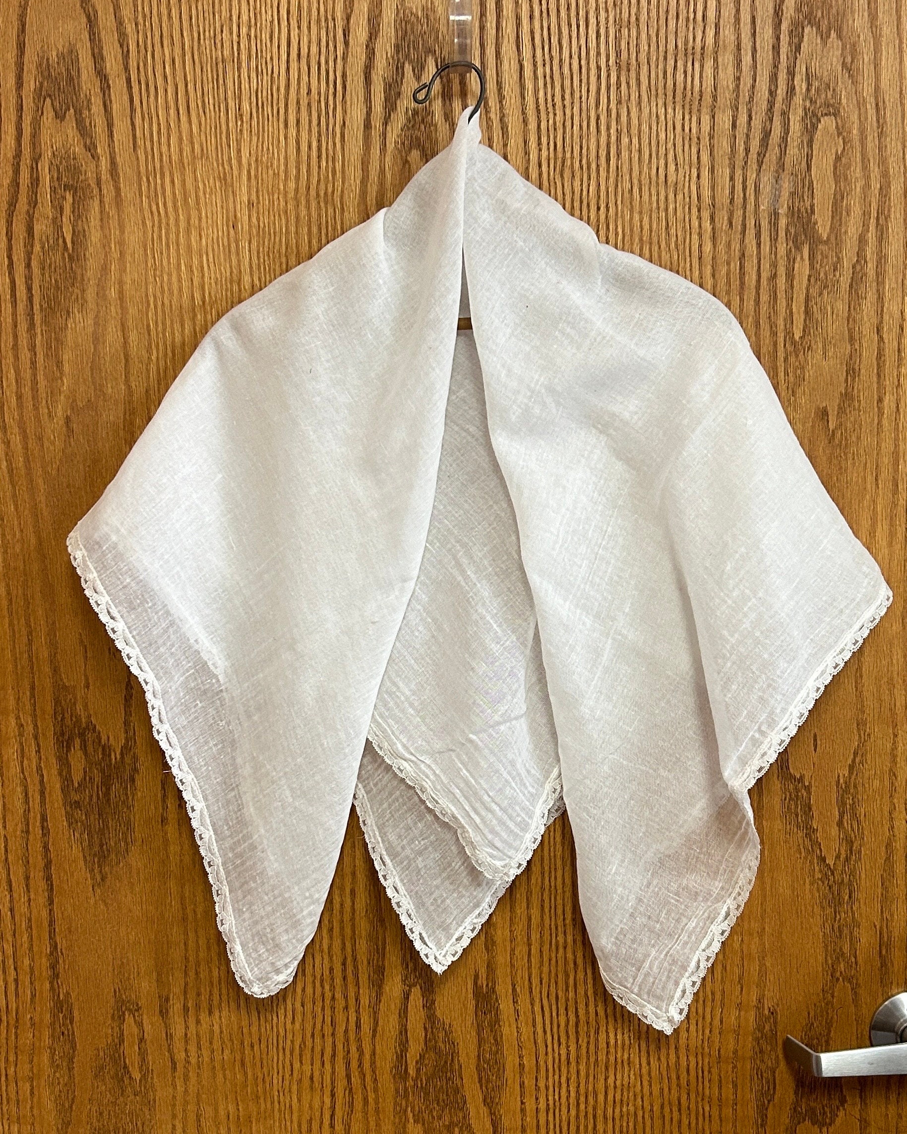 Modesty Scarf 36 X 36 or 36 X 66 Fichu, Scarf. 1800s Modesty Scarf 36 X 36 or 36 X 66 Fichu, Scarf. 1800s