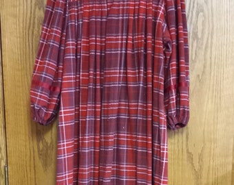 Red flannel nightgown.