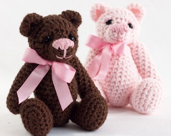 Mini Crochet Bear Amigurumi Toy (Silky) - Made to Order