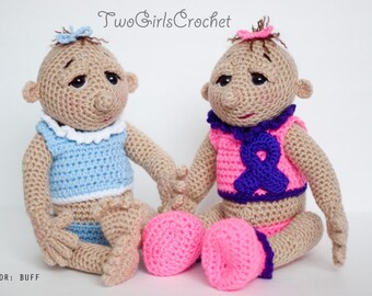 Le jouet poupée Amigurumi (les bébés) - réalisé sur commande