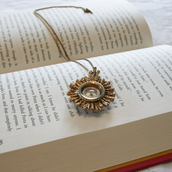 Vintage Gold Pocket Watch Necklace