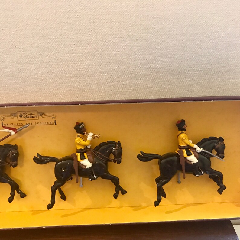 W.Britian 1st Duke of York/'s Own Lancers Britians Toy Soldiers in Original Box with Original Labels Vintage Toy Soldiers Skinner Horse