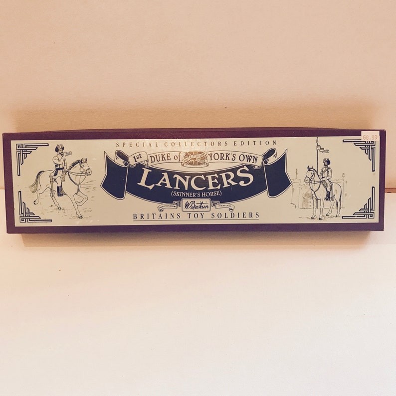 W.Britian 1st Duke of York/'s Own Lancers Britians Toy Soldiers in Original Box with Original Labels Vintage Toy Soldiers Skinner Horse