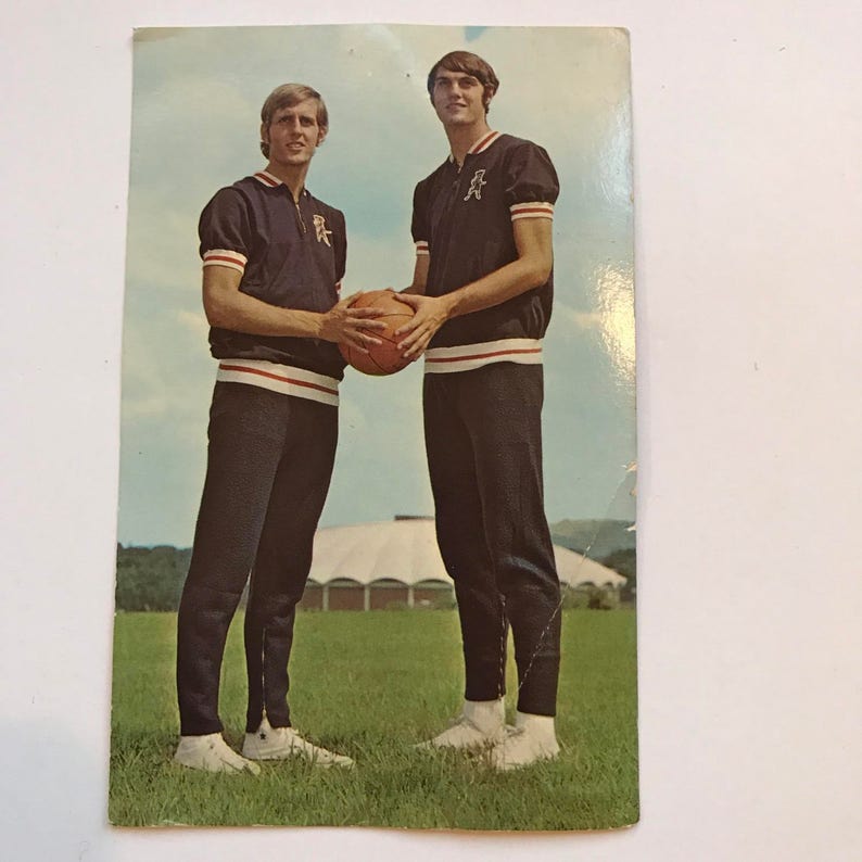 Unused Vintage University of Virginia Sports Memorabilia Photograph Postcard of Frank De Witt and Scott McCandlish